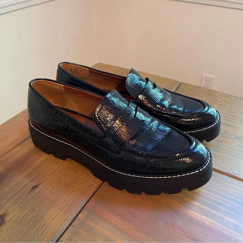 Franco Sarto Bazel Platform Loafers Black 8.5